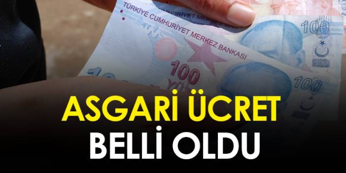 Asgari ücret belli oldu! İşte o rakam