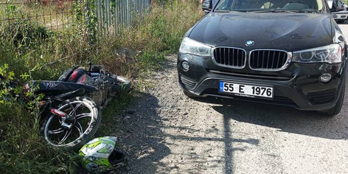 Samsun'da motosiklet ile otomobil çarpıştı: 1 yaralı