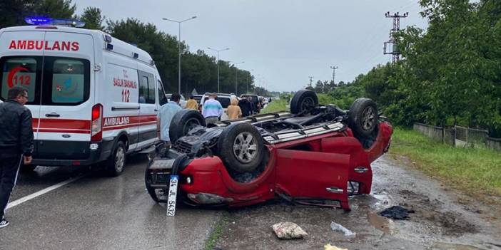 Giresun'a bayram ziyaretine giderken acı kaza! 1 Ölü 4 yaralı