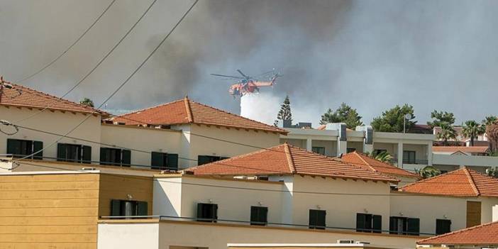 Rodos'taki orman yangını devam ediyor