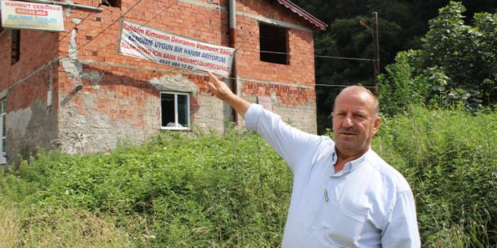 Rize'de evlenmek için pankart astı! Şartları olaydan daha ilginç