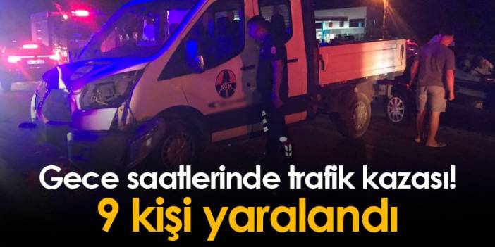 Bayburt'ta trafik kazası! Otomobil ile kamyonet çarpıştı: 9 yaralı