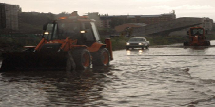 Samsun'da sağanak ve dolu yağış