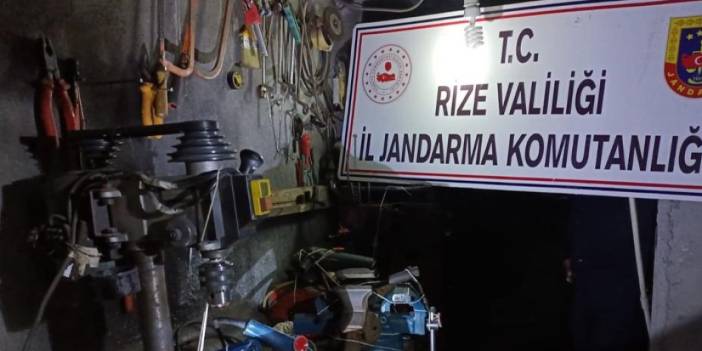 Rize'de kaçak silah atölyesine operasyon! 2 kişi yakalandı