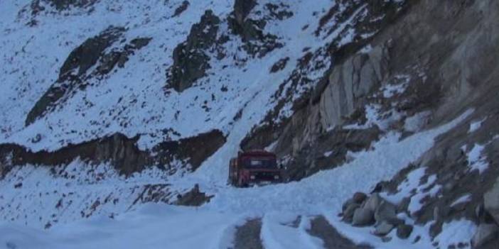 Rize'de yayla dönüş yolunda 'çığ' tehlikesi