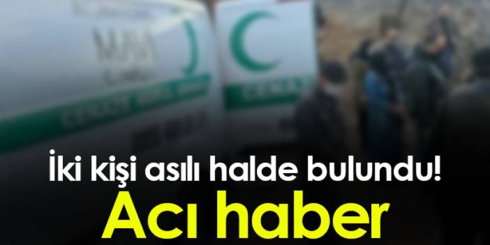 Samsun'da iki kişi asılı halde bulundu! Acı haber