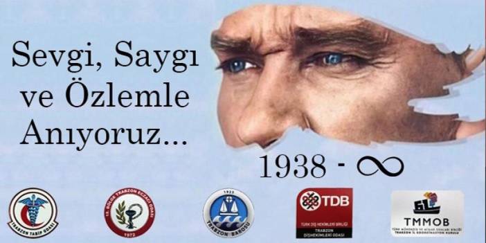 Trabzon Tabip odası 10 Kasım reklamı 10-11-2023