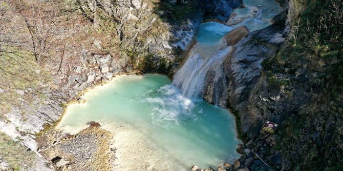 Pamukkale'yi andıran Göksu travertenleri turizme katkı sağlıyor