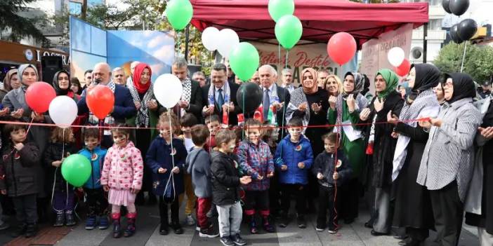 Trabzon'da kadınlar Filistin'e destek için "Hayır Çarşısı" kurdu