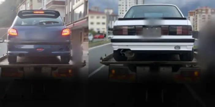 Trabzon'da abart egzozlu 4 araç trafikten men edildi