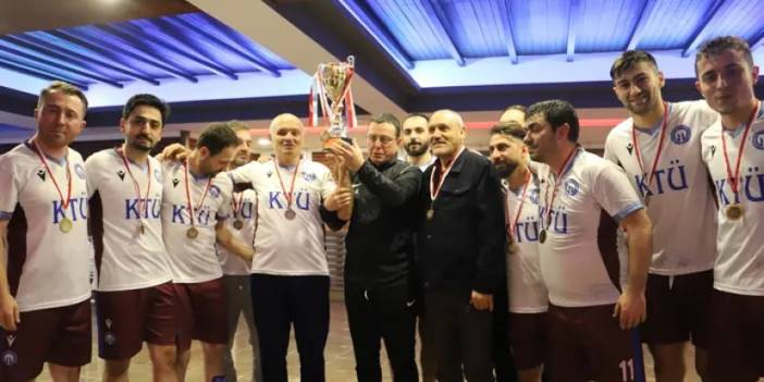 Trabzon İl Sağlık Müdürlüğü'nün düzenlediği turnuvada şampiyon KTÜ FK