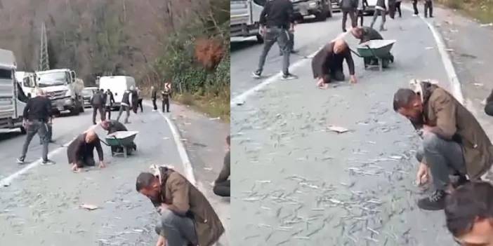 Artvin'de uzaktan görenler ne yaptıklarını anlayamadı! Karayolunda sürücüler seferber oldu