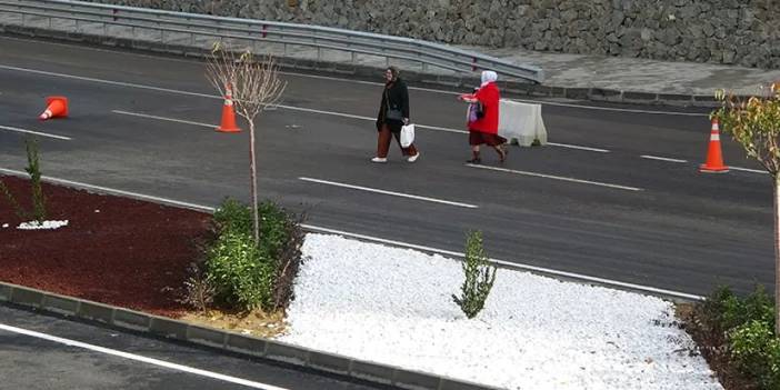 Trabzon'da yayalar için tehlike oluşturuyordu! Çalışma başladı