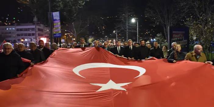 Ordu'da şehitler için yürüyüş!