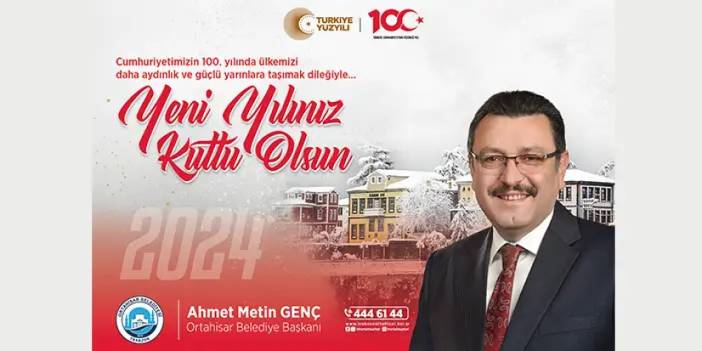 Ortahisar Belediyesi yılbaşı mesajı 01.01.2024