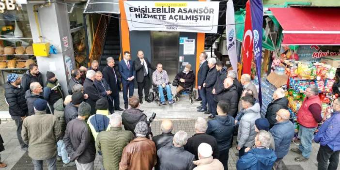 Arsin'de erişilebilir engelli asansörü açılışı gerçekleştirildi