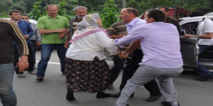 Rize'de gergin anlar yaşandı