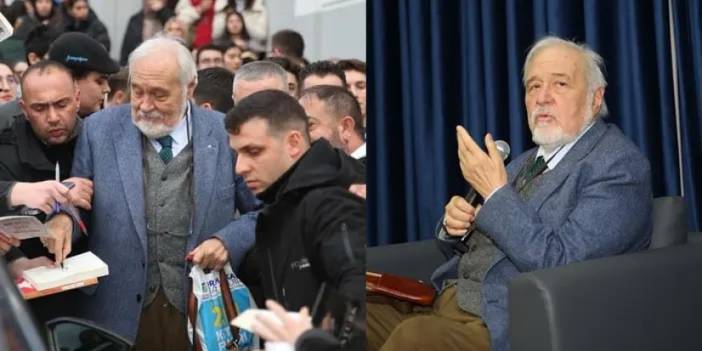 İlber Ortaylı Trabzon'a geldi! Salon hıncahınç doldu