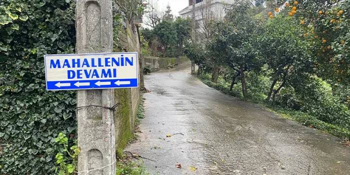 Rize'de "mahallenin devamı" tabelası hayrete düşürdü