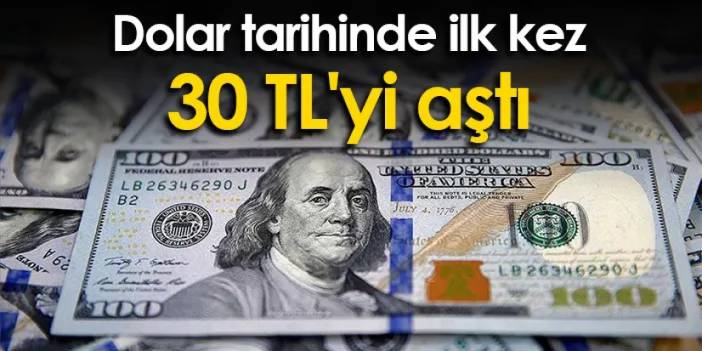 Dolar tarihinde ilk kez 30 TL'yi aştı