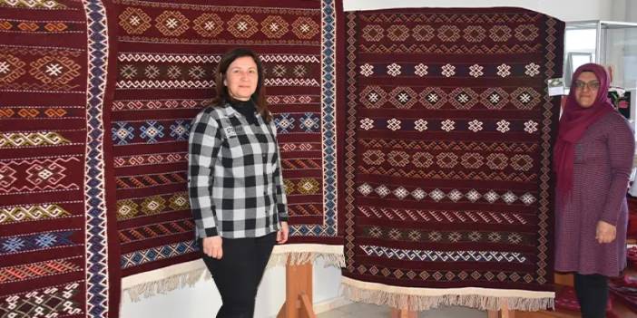 Gümüşhaneli kadınlar "Kelkit zilli kilim" ile aile ekonomisine katkı sağlıyor