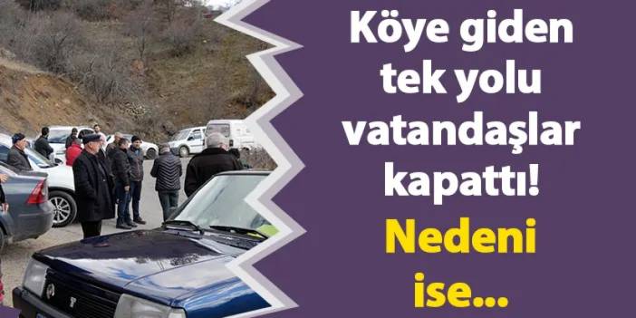 Köye giden tek yolu vatandaşlar kapattı!