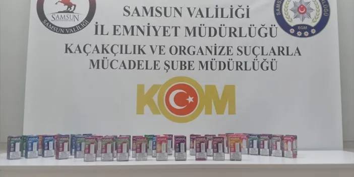 Samsun'da 49 adet gümrük kaçağı elektronik sigara ele geçirildi