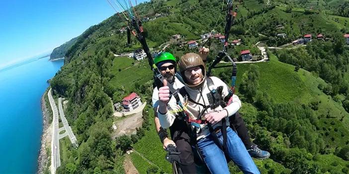 Engelli bireyler Artvin rüzgarında özgürlüğe kanat açtı