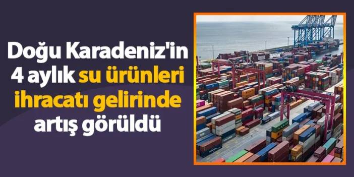 Doğu Karadeniz'in 4 aylık su ürünleri ihracatı gelirinde artış