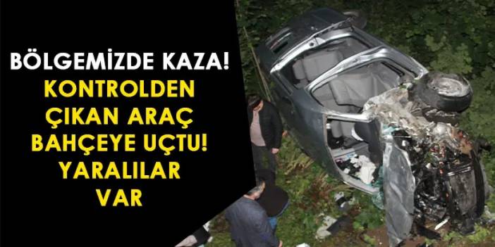 Ordu’da kontrolden çıkan araç bahçeye uçtu: 5 yaralı