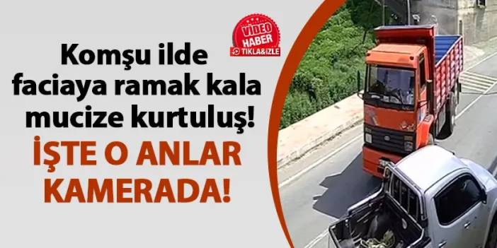 Rize'de faciaya ramak kala mucize kurtuluş! İşte o anlar