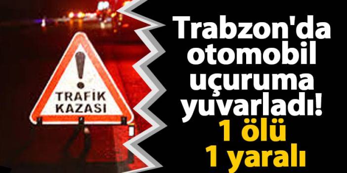 Trabzon'da otomobil uçuruma yuvarladı! 1 ölü 1 yaralı