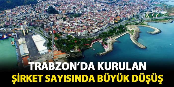 Trabzon'da kurulan şirket sayısında büyük düşüş!