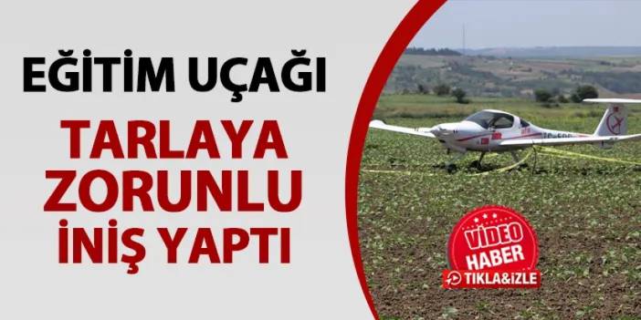 Tekirdağ'da eğitim uçağı tarlaya zorunlu iniş yaptı