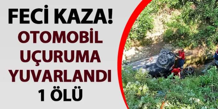 Ordu'da feci kaza! Otomobil dereye yuvarlandı! Sürücü hayatını kaybetti