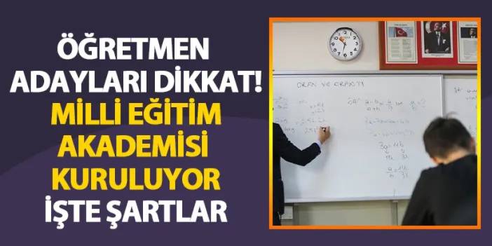 Öğretmen adayları dikkat! Milli Eğitim Akademisi kuruluyor