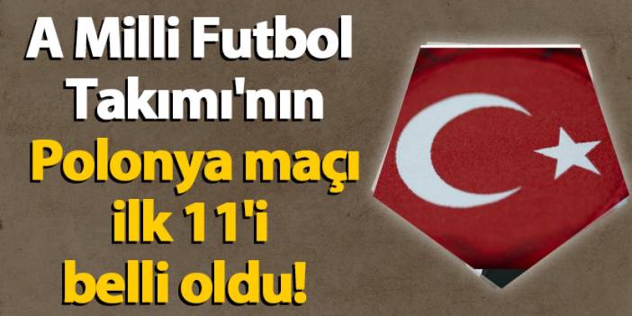 A Milli Futbol Takımı'nın Polonya maçı ilk 11'i belli oldu!