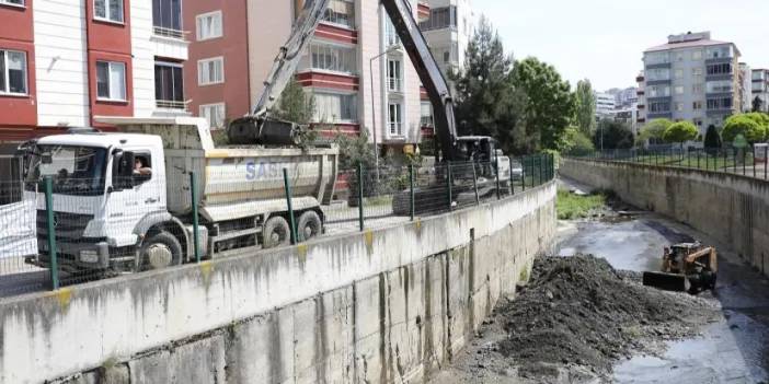 Samsun'da dere yatakları temizlendi