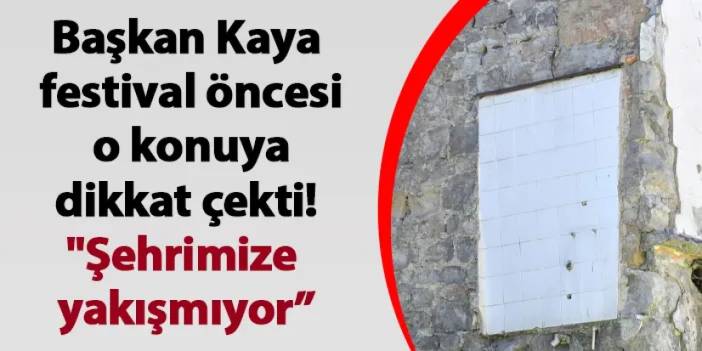 Başkan Kaya festival öncesi o konuya dikkat çekti! "Şehrimize yakışmıyor”