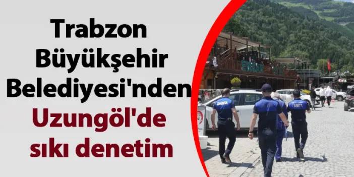 Trabzon Büyükşehir Belediyesi'nden Uzungöl'de sıkı denetim