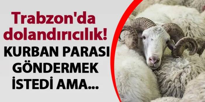 Trabzon'da dolandırıcılık! Arkadaşına kurban parası göndermek istedi