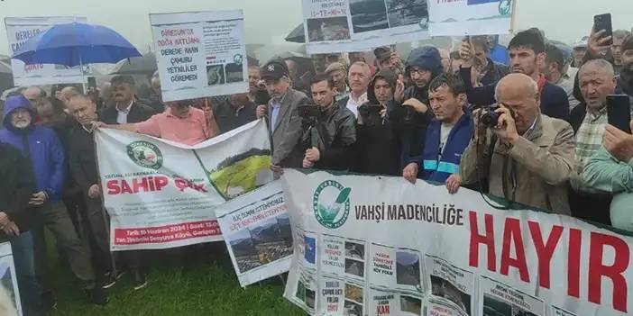 Giresun'da “Vahşi Madenciliğe Hayır” eylemi