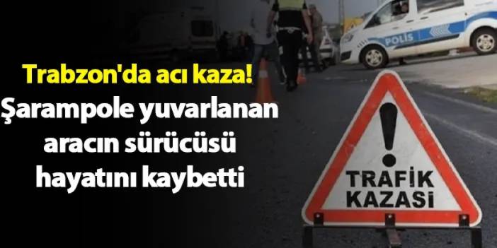 Trabzon'da acı kaza! Şarampole yuvarlanan aracın sürücüsü hayatını kaybetti