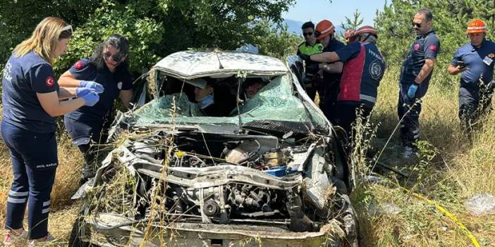 Bolu'da otomobil takla attı: 5 yaralı var