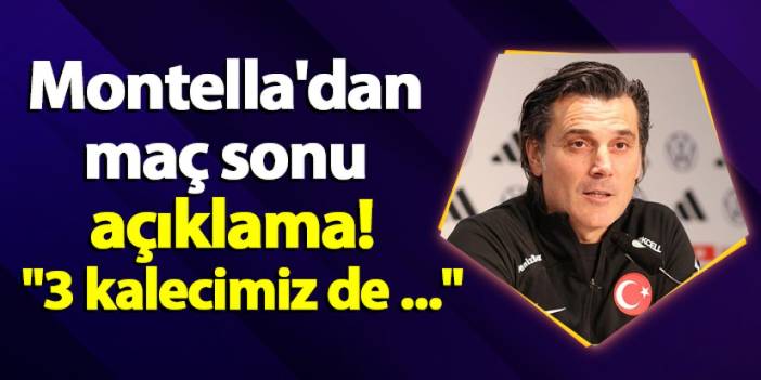 Vincenzo Montella'dan maç sonu açıklama!  "3 kalecimiz de ..."