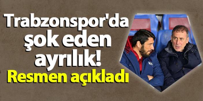 Trabzonspor'da şok eden ayrılık! Resmen açıkladı