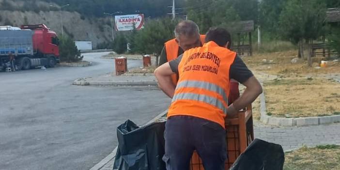 Samsun'da bayram sonrası temizlik çalışması