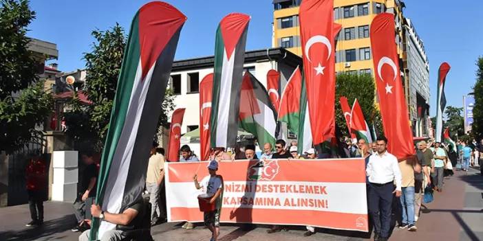 Trabzon'da Filistin için yürüdüler