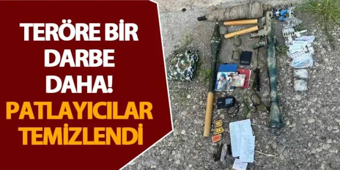 Teröre bir darbe daha! Patlayıcılar temizlendi