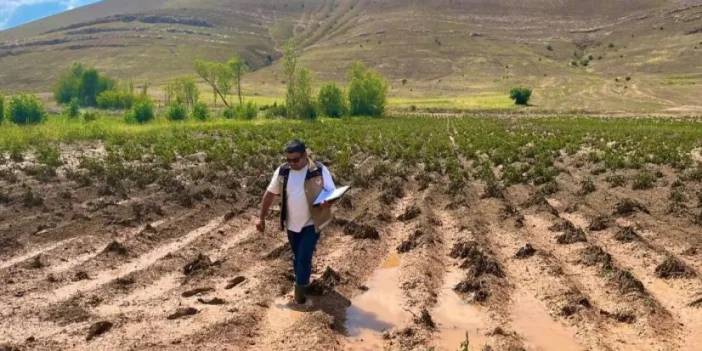 Bayburt’ta dolu hasar tespit çalışmaları sürüyor